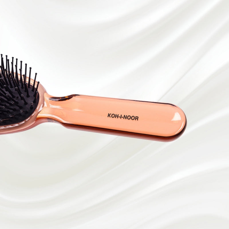 KOH-I-NOOR Beauty USA All Seasons Synthetic Pin Hair Brush - Pneumatic Cushion for Thick & Coarse Hair Hair Brush White Smoke Rose pink / Large,Coral red / Large,Petroleum Blue / Large,Rose pink / Small,Coral red / Small,Petroleum Blue / Small