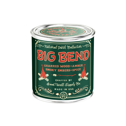 Good & Well Supply Co Big Bend National Park Candle Candles White Smoke Half Pint / 8oz / Cotton Wick,Pint / 14oz / Cotton Wick