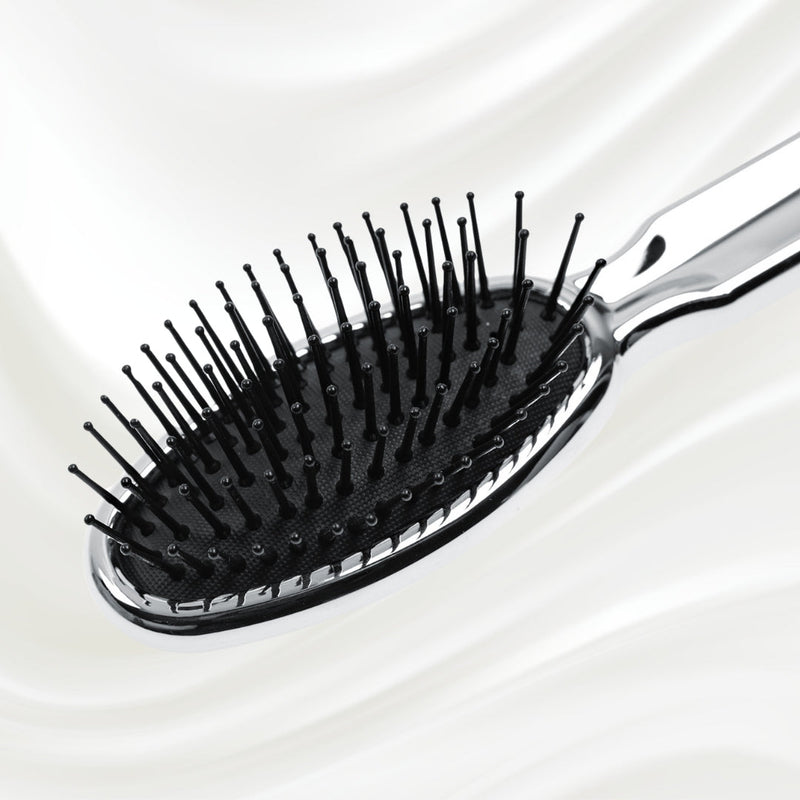 KOH-I-NOOR Beauty USA Metallic Pneumatic Oval Synthetic Pin Hairbrush Hair Brush Lavender Chrome / Small,Gold / Small,Chrome / Large,Gold / Large