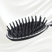 KOH-I-NOOR Beauty USA Metallic Pneumatic Detangling Hairbrush Hair Brush White Smoke Chrome,Gold