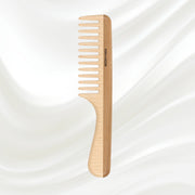 KOH-I-NOOR Beauty USA Legno Beech and Kotibe Wood Wide Tooth Comb Comb Light Gray