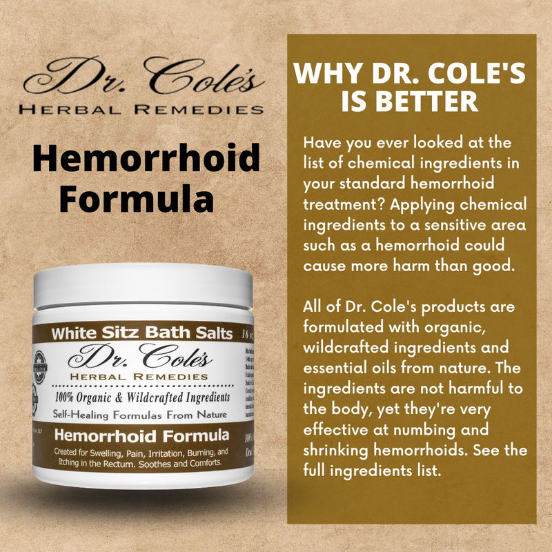 COLEHERBALS LLC 03 - Dr. Cole's Hemorrhoid Salts White Herbal Tan