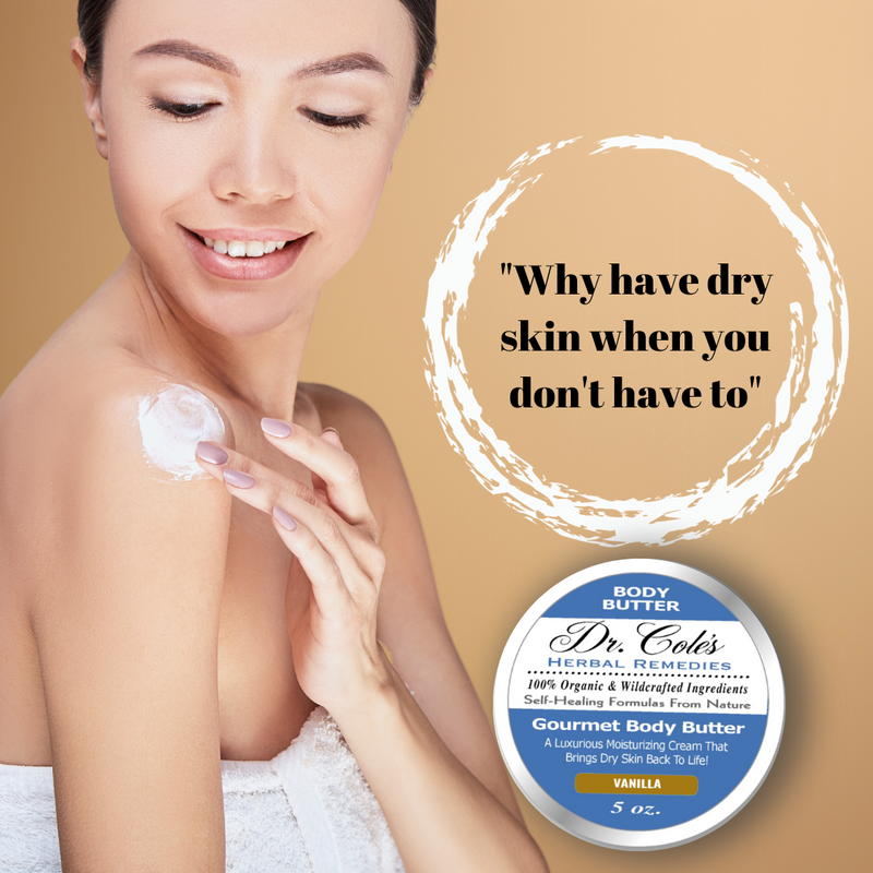 COLEHERBALS LLC 39 - Dr. Cole's Gourmet Body Butter - VANILLA Herbal Light Goldenrod