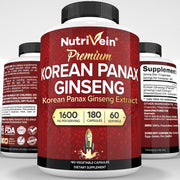 Nutrivein Nutrivein Korean Red Panax Ginseng 1600mg – Extra Strength Formula - 180 Capsules FA-51VI-YB0U Lavender