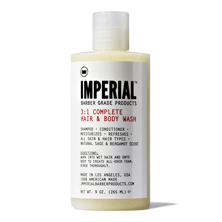 Imperial Barber Products 3:1 Complete Hair & Body Wash Shave & Skin Care White Smoke