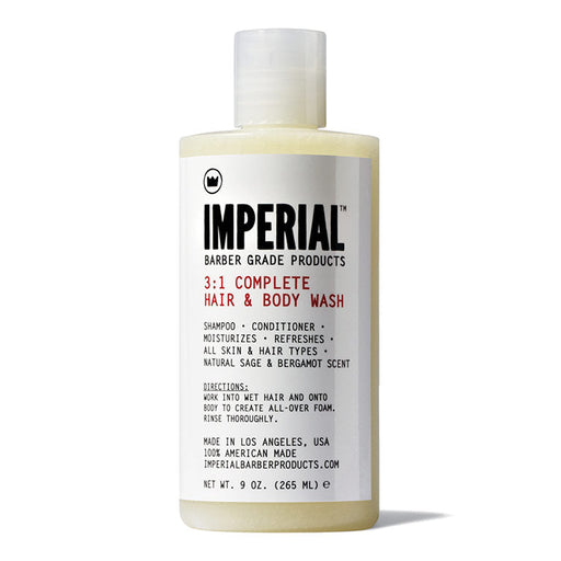 Imperial Barber Products 3:1 Complete Hair & Body Wash Shave & Skin Care White Smoke