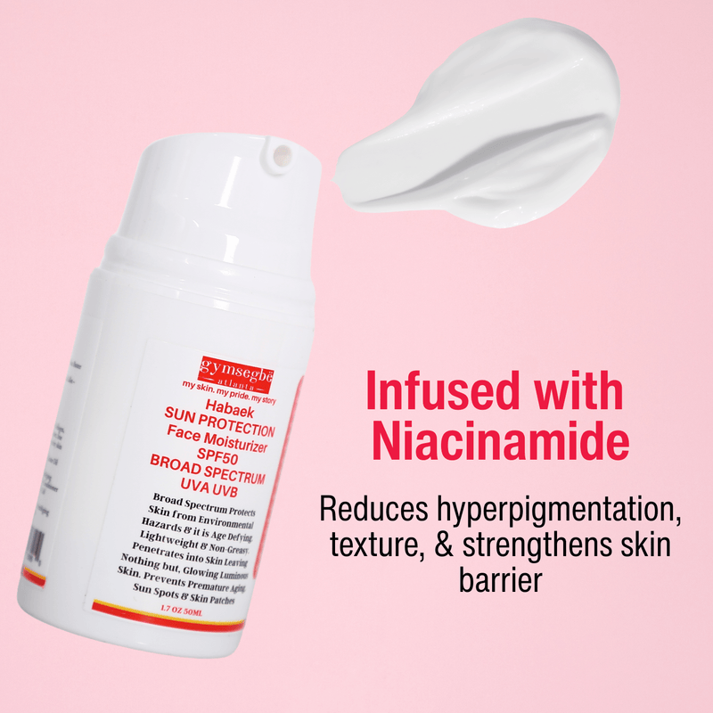 gymsegbë Habaek Sun Protection Face Moisturizer SPF50 | Peptides | Niacinamide SPF50 Anti-Aging Facial Misty Rose 1 Bottle,2 Bottles Save $1.99,3 Bottles Save $5.98,4 Bottles Save $6.97