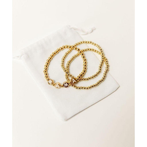 Sunflower Motherhood Mama Bracelet Set Jewelry Beige