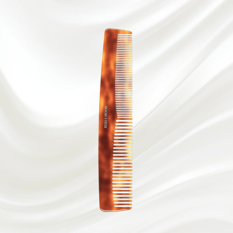 KOH-I-NOOR Beauty USA Jaspè Dual-Tooth Comb - Wide & Narrow Teeth for Detangling & Smoothing Combs Tan Large,Medium,Small