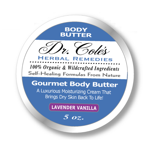 COLEHERBALS LLC 38 - Dr. Cole's Gourmet Body Butter - LAVENDER VANILLA Herbal Light Gray