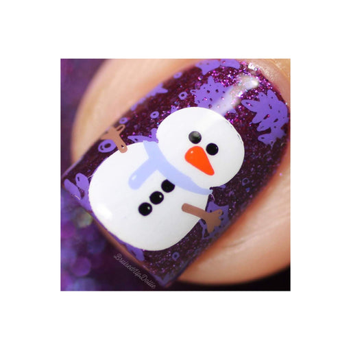 UberChic Beauty Holiday Jingle, (Christmas-03) Stamping Plate Light Gray