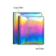 UberChic Beauty Mini Hot Pink Holographic Nail Stamp Storage Binder Tool Rosy Brown