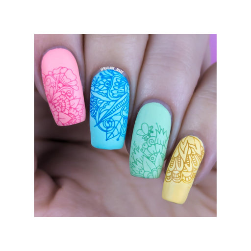 UberChic Beauty Whimsical By Nature-02 Stamping Plate Dark Gray
