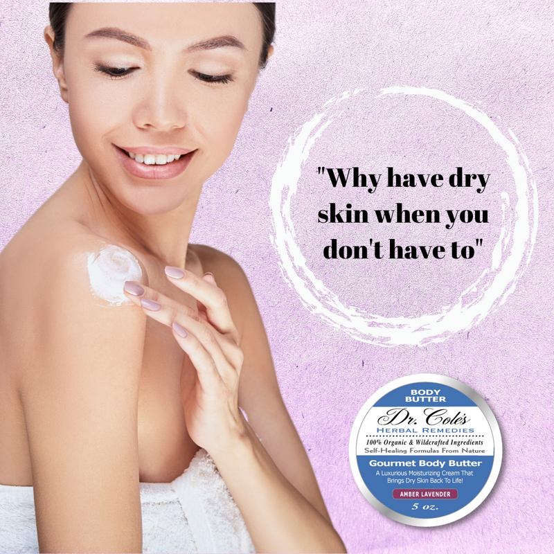 COLEHERBALS LLC 34 - Dr. Cole's Gourmet Body Butter - AMBER LAVENDER Herbal Light Gray