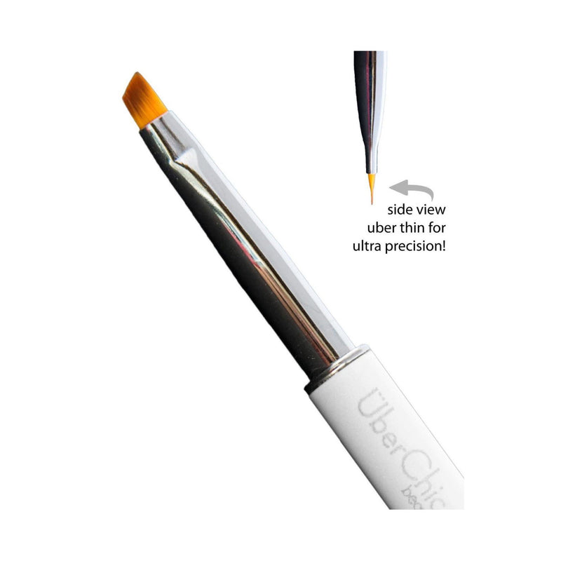 UberChic Beauty Angled Clean Up Brush - White Brushes Black