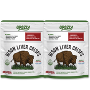 Grazly Bison Liver Crisps - 100% Grass-Fed/Finished Bison Crisp Lavender Plain / 2 Pack