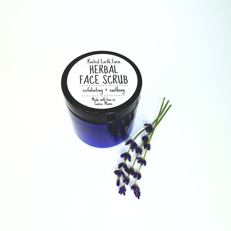 Rooted Earth Farm + Apothecary Herbal Face Scrub Face Masks + Scrubs Dark Slate Gray 4 oz