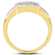 Bids.com 14K Yellow Gold Plated 0.21 Carat Genuine White Diamond .925 Sterling Silver Ring Rings White Smoke size 10.00,size 11.00,size 6.00,size 7.00,size 8.00,size 9.00