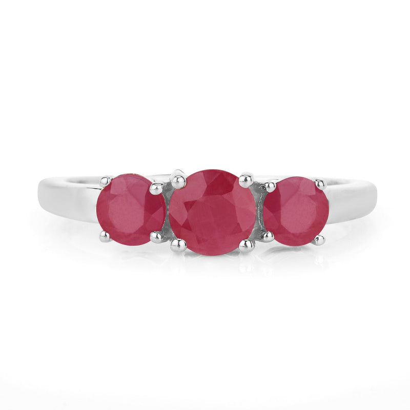 Bids.com 1.15 Carat Genuine Ruby 14K White Gold Ring Rings White Smoke size 5.00,size 6.00,size 7.00,size 8.00,size 9.00