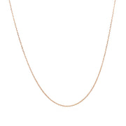 Bids.com 14k Rose Gold Diamond Cut Cable Link Chain 0.7mm Necklaces White Smoke 16 / Rose Gold,18 / Rose Gold,20 / Rose Gold