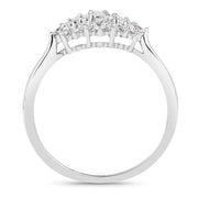 Bids.com 0.37 Carat Genuine White Diamond 14K White Gold Ring (E-F Color, VS-SI Clarity) Rings White Smoke size 8.00