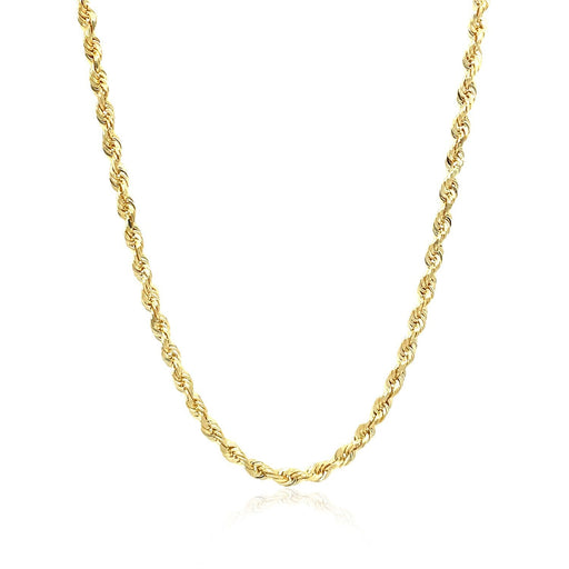 Bids.com 2.75mm 10k Yellow Gold Solid Diamond Cut Rope Chain Necklaces White Smoke 18 / Yellow Gold,20 / Yellow Gold,22 / Yellow Gold,24 / Yellow Gold