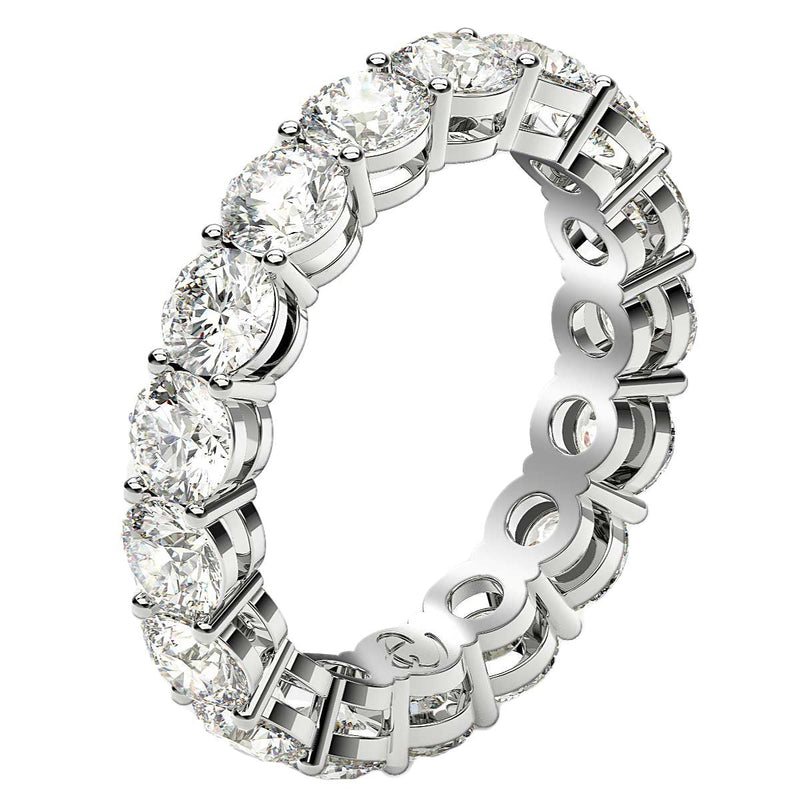 Bids.com Round Cut Lab Grown Diamond Eternity Ring in 14k White Gold (3 cttw FG/VS2) Rings White Smoke 4 / White Gold,4.5 / White Gold,5 / White Gold,5.5 / White Gold,6 / White Gold,6.5 / White Gold,7 / White Gold,7.5 / White Gold,8 / White Gold,8.5 / White Gold,9 / White Gold