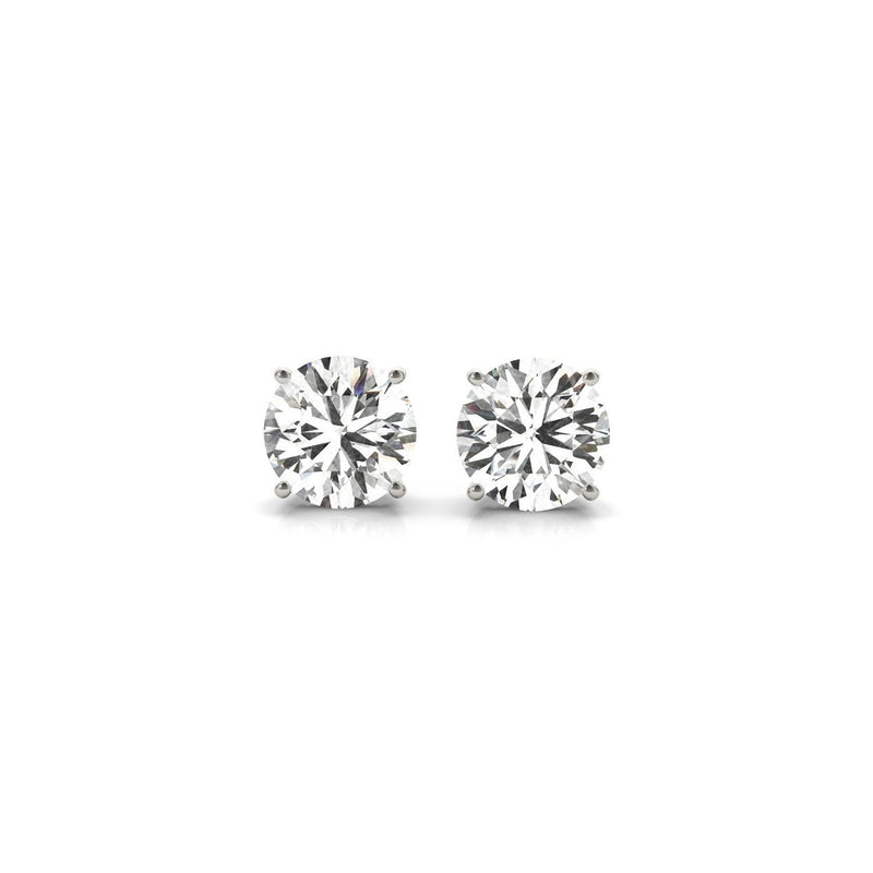 Bids.com 2 cttw Certified IGI Lab Grown Round Diamond Stud Earrings 14k White Gold (G/VS2) Earrings White Smoke White Gold