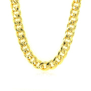 Bids.com 6.5mm 10k Yellow Gold Light Miami Cuban Chain Necklaces White Smoke 22 / Yellow Gold,24 / Yellow Gold