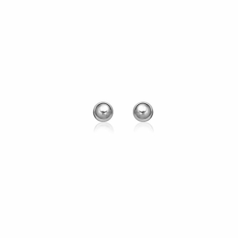 Bids.com 14k White Gold Classic Round Stud Earrings (5.0 mm) Earrings White Smoke White Gold