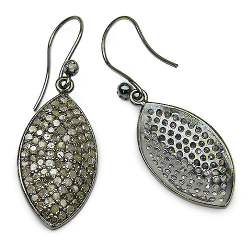 Bids.com 2.82 Carat Genuine Diamond .925 Sterling Silver Earrings Earrings White Smoke