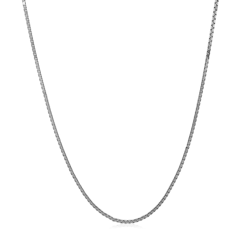 Bids.com 14k White Gold Adjustable Box Chain (1.10 mm) Necklaces White Smoke 22 / White Gold