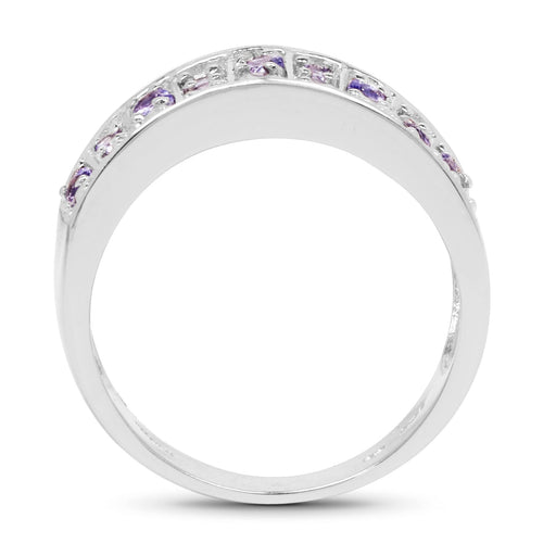 Bids.com 1.23 Carat Genuine Tanzanite .925 Sterling Silver Ring Rings White Smoke size 7.00,size 6.00,size 8.00,size 9.00,size 5.00,size 10.00