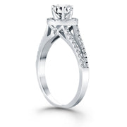Bids.com 14k White Gold Diamond Halo Split Shank Engagement Ring Rings White Smoke 4 / White Gold,4.5 / White Gold,5 / White Gold,5.5 / White Gold,6 / White Gold,6.5 / White Gold,7 / White Gold,7.5 / White Gold,8 / White Gold,8.5 / White Gold,9 / White Gold