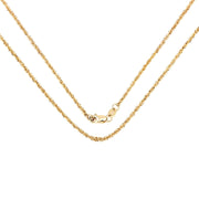 Bids.com 14K Yellow Gold 18inch 1.5mm Lite Rope Chain with Lobster Clasp Necklaces White Smoke