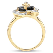 Bids.com 1.76 Carat Genuine London Blue Topaz and White Topaz .925 Sterling Silver Ring Rings White Smoke size 6.00,size 8.00,size 7.00