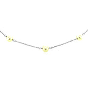 Bids.com 14k White Gold Necklace with White Pearls Necklaces White Smoke 16 / White Gold,18 / White Gold