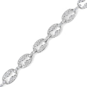 Bids.com 14K White Gold 1 1/2 Cttw Round Diamond Set Link Bracelet (I-J Color, I1-I2 Clarity) - 7" Bracelets White Smoke White.Gold / 7