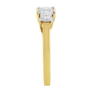 Bids.com 10K Yellow Gold Princess-Cut Diamond Three Stone Band Ring (1 Cttw, J-K Color, I1-I2 Clarity) - Size 6 Rings White Smoke 7 / Yellow.Gold,8 / Yellow.Gold,7.5 / Yellow.Gold,6.5 / Yellow.Gold,6 / Yellow.Gold
