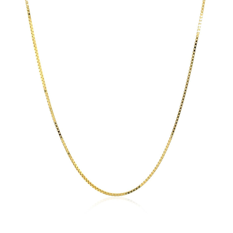 Bids.com 18k Yellow Gold Box Chain 0.8mm Necklaces White Smoke 16 / Yellow Gold,18 / Yellow Gold,20 / Yellow Gold,One / Yellow Gold