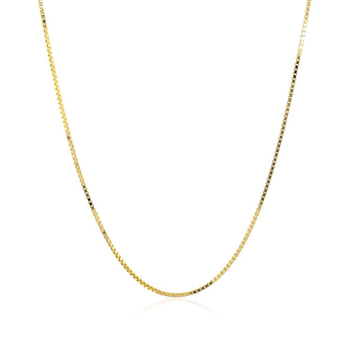 Bids.com 18k Yellow Gold Box Chain 0.8mm Necklaces White Smoke 16 / Yellow Gold,18 / Yellow Gold,20 / Yellow Gold,One / Yellow Gold