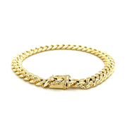 Bids.com 10k Yellow Gold Semi Solid Miami Cuban Bracelet (7.20 mm) Bracelets White Smoke 8.5 / Yellow Gold