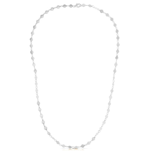 Bids.com 14k White Gold Necklace with Polished Circles Necklaces White Smoke 18 / White Gold