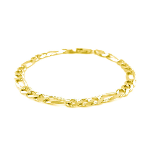 Bids.com 6.0mm 14k Yellow Gold Solid Figaro Bracelet Bracelets White Smoke 7 / Yellow Gold,8.5 / Yellow Gold