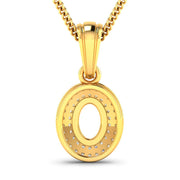 Bids.com 0.17 Carat Genuine White Diamond 14K Yellow Gold Semi Mount Pendant - holds 7x5mm Oval Gemstone Pendants White Smoke