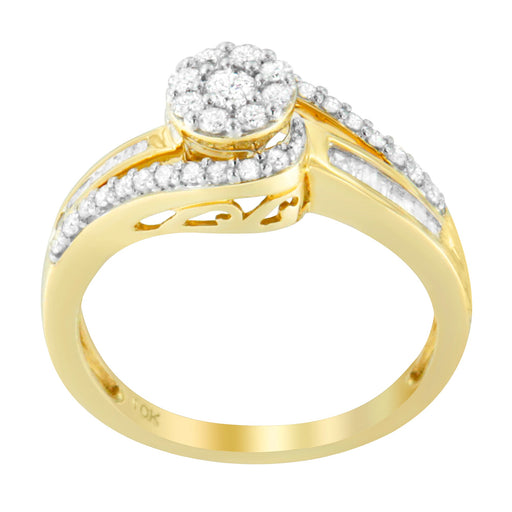 Bids.com 10K Yellow Gold Diamond Cluster Ring (1/2 Cttw, I-J Color, I2-I3 Clarity) - Size 6 Rings White Smoke 7 / Yellow.Gold,8 / Yellow.Gold,7.5 / Yellow.Gold,6.5 / Yellow.Gold,6 / Yellow.Gold