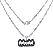 Bids.com 1.02 Carat Genuine Blue Sapphire .925 Sterling Silver Pendant Pendants White Smoke