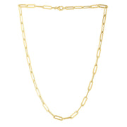 Bids.com 14k Yellow Gold Long Domed Paperclip Chain Necklace (4.80 mm) Necklaces White Smoke 18 / Yellow Gold