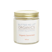 Butter Me Up Organics Natural Organic Sunscreen / Safe Sunscreen / Non-Nano Zinc Oxide Sunscreen / Sun Protection / Butter Me Up Organics Body Light Gray Travel- 2oz. squeeze,2 oz glass jar,4oz. glass jar,6oz. glass jar,8oz. glass jar,3oz Paperboard