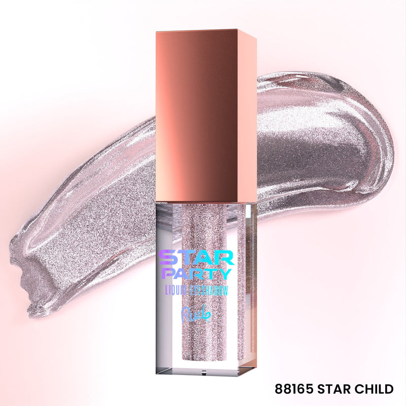 Rude Cosmetics Star Party Liquid Glitter Eyeshadow Single Eyeshadows Misty Rose Star Child